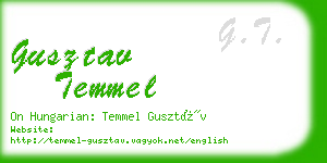 gusztav temmel business card